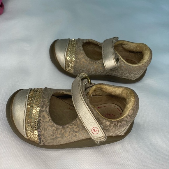Toddler Girls Shoes Sandals Lot, Sz 4T, Size 4 Polo Flip flops, 4W Stride rite - Picture 6 of 9